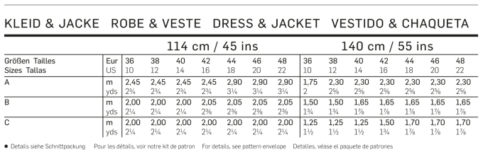 Patron Burda 6760 Robe & Veste, en français