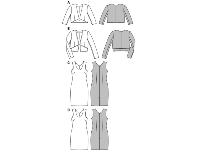 Patron Burda 6773 Robe & Veste, en français