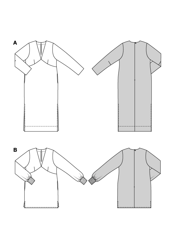 Naaipatroon Jurk/Tuniek, Burda 5704, Nl/Dui/En/Fr