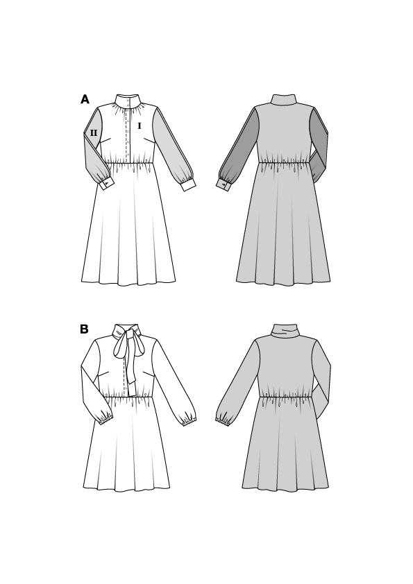 Naaipatroon Jurk Burda 5696, Nl/Dui/En/Fr