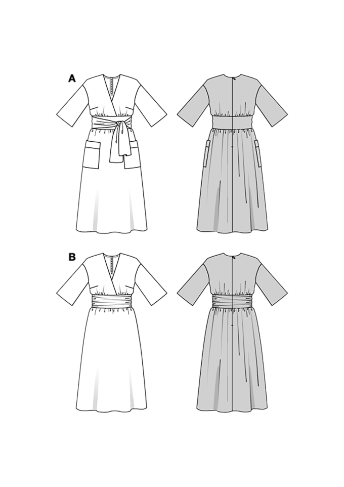 Patron Burda 5724 robe femme, en français