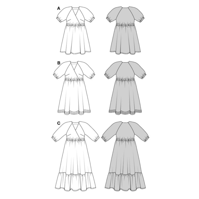 Patron Burda 5803 robe femme, version papier, en français