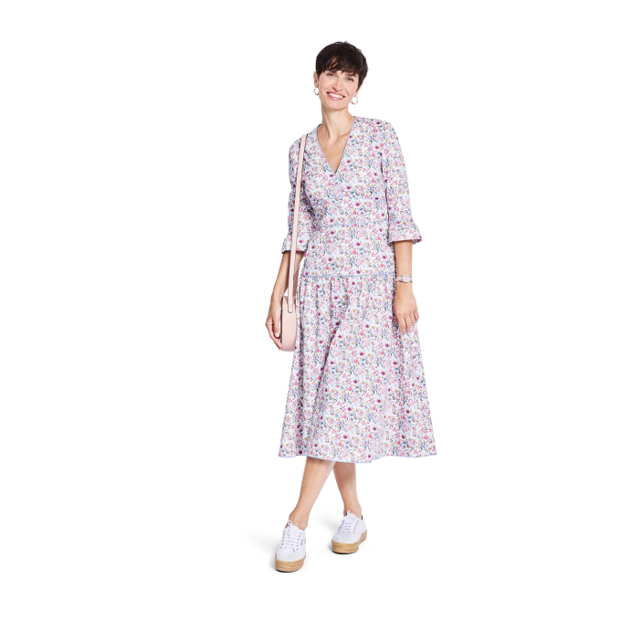 Naaipatroon jurk, Burda 5820, Nl/Dui/En/Fr