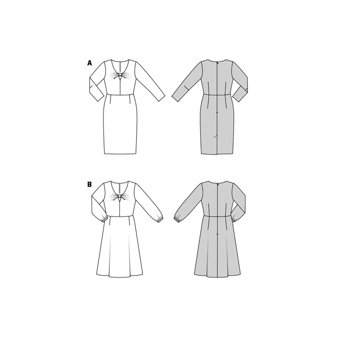 Naaipatroon jurk, Burda 5861, Dui/En/Fr