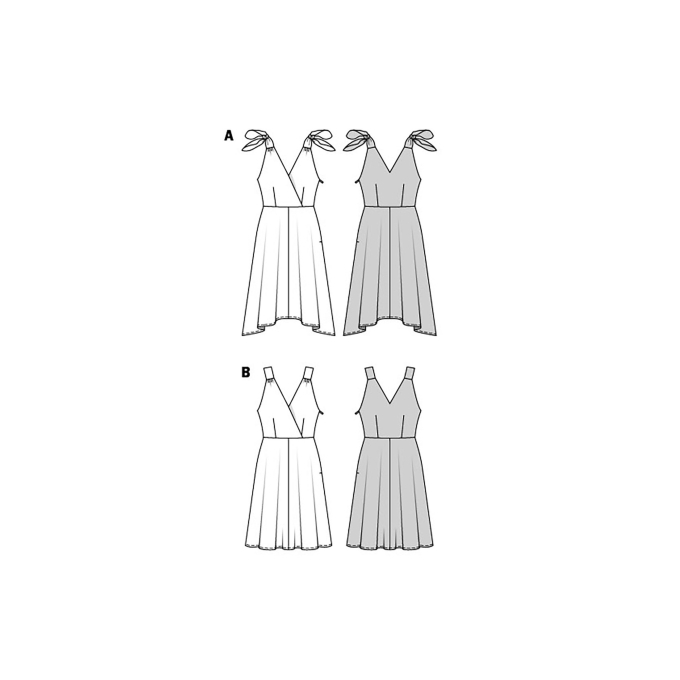 Patron Burda 5899 robe femme, en français
