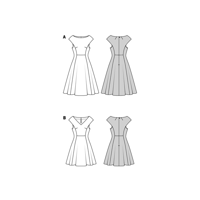 Patron Burda 5901 robe femme, en français