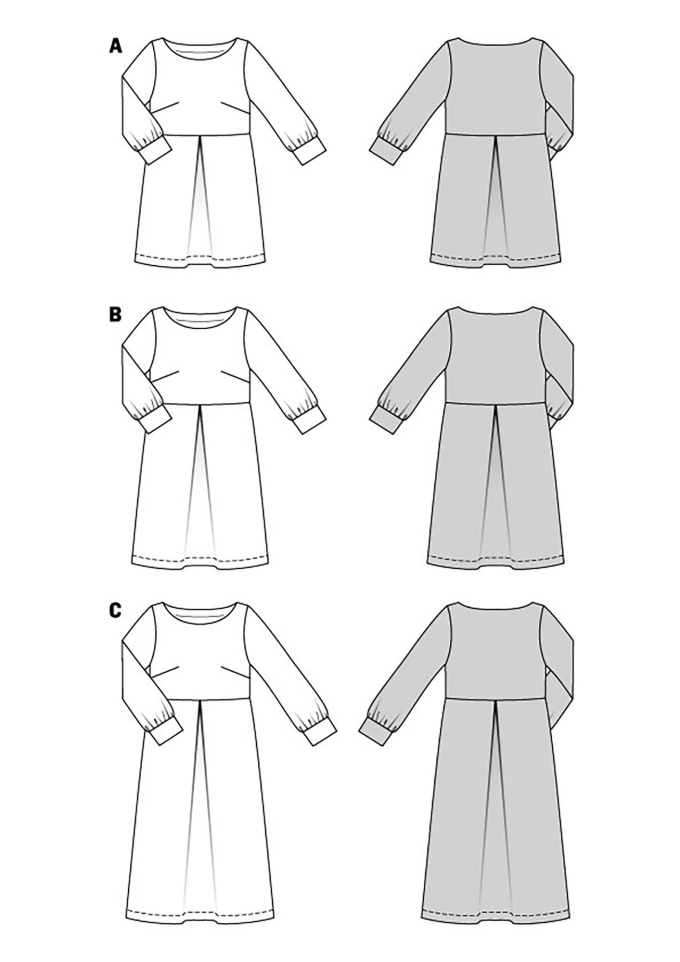 Patron Burda 5996 robe femme, taille 34-48, en français