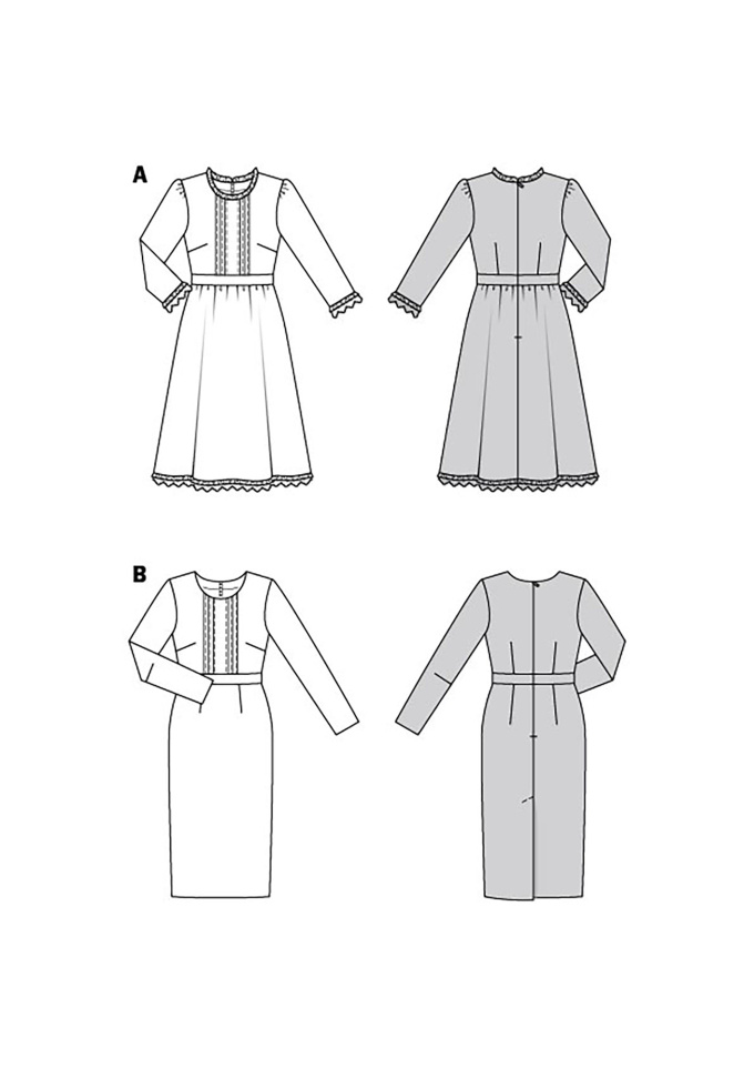 Naaipatroon jurk, Burda 5983, Dui/En/Fr