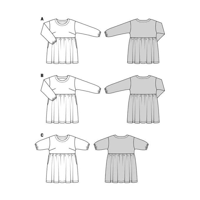 Patron Burda 6055 Robe, en français