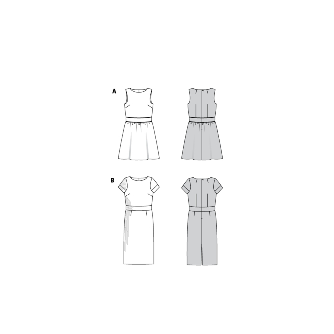 Naaipatroon jurk, Burda 6339, Dui/En/Fr