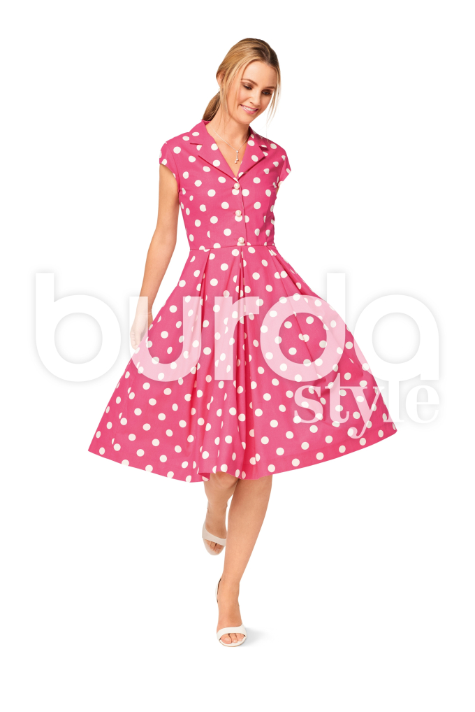 Pattern Dress, Burda 6520, En/Ger/Fr
