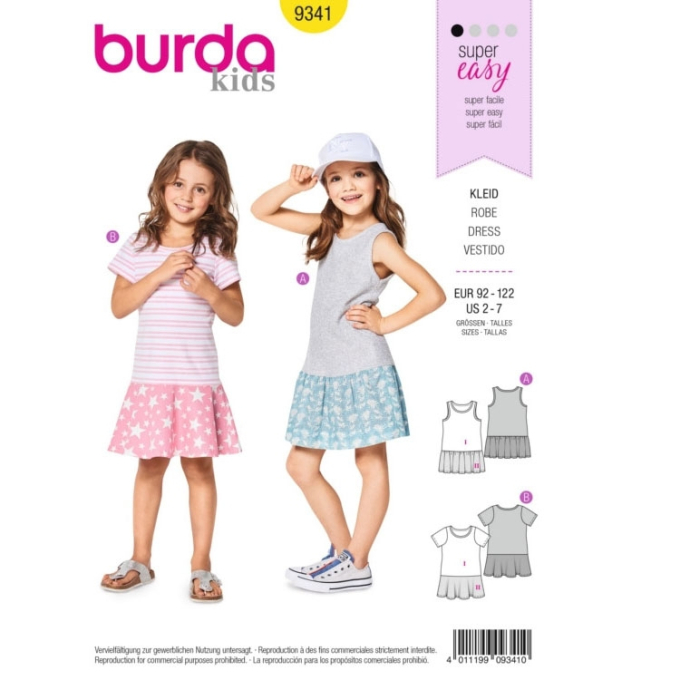Patron Burda 9341 Robe, en français