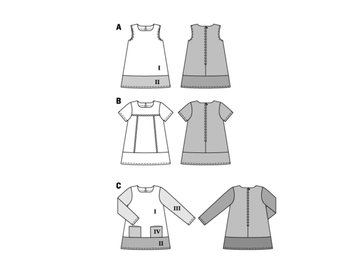 Schnittmuster Kleid, Burda 9380