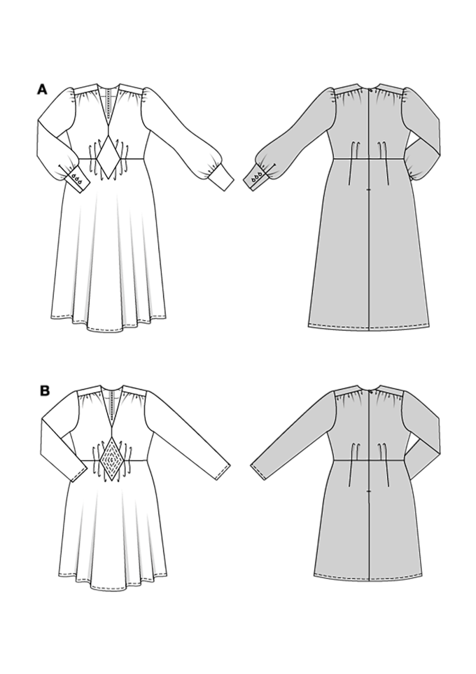 Sewing pattern Dress Women, Burda 5748, En/Ger/Fr