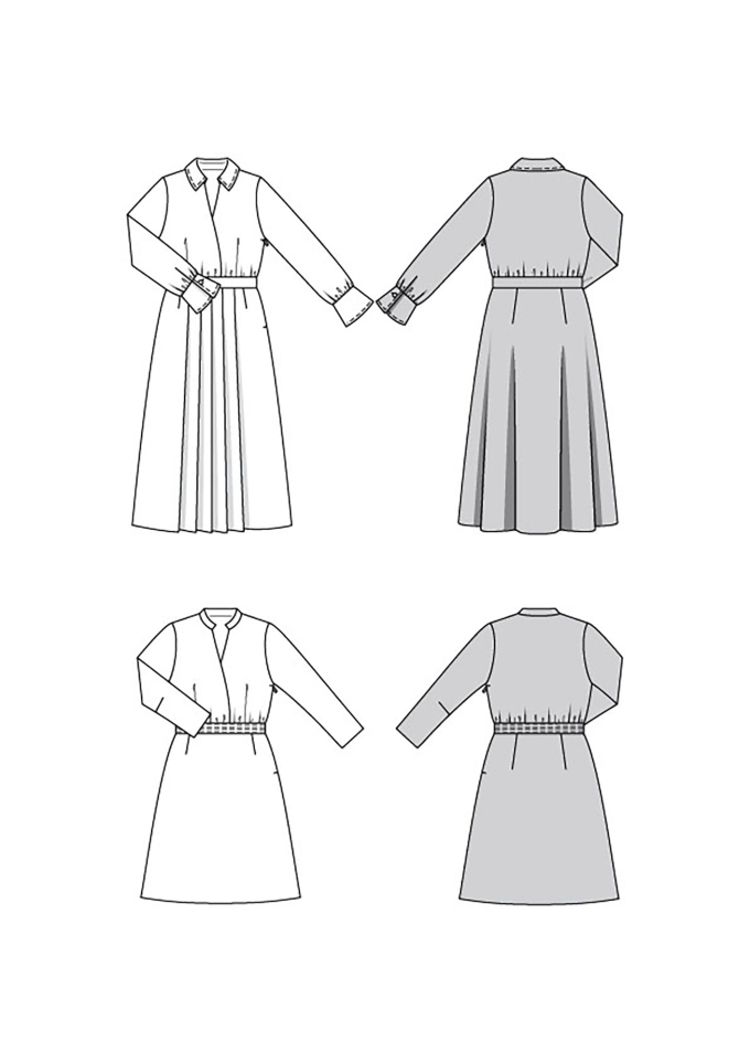 Pattern Dress Ladies Burda 5767, En/Ger/Fr