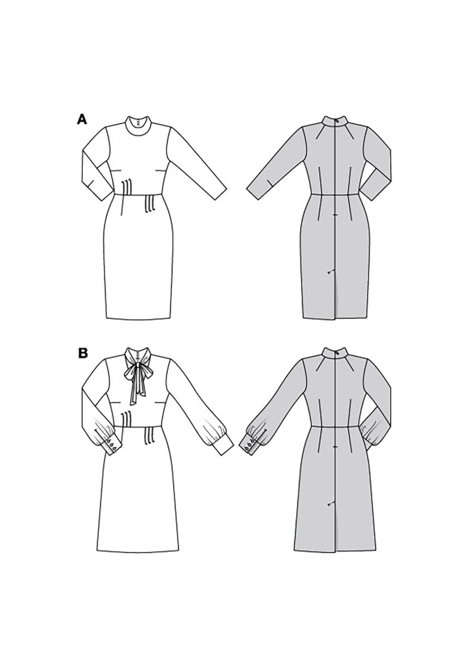 Naaipatroon Jurk Dames Burda 5798, Nl/Dui/En/Fr