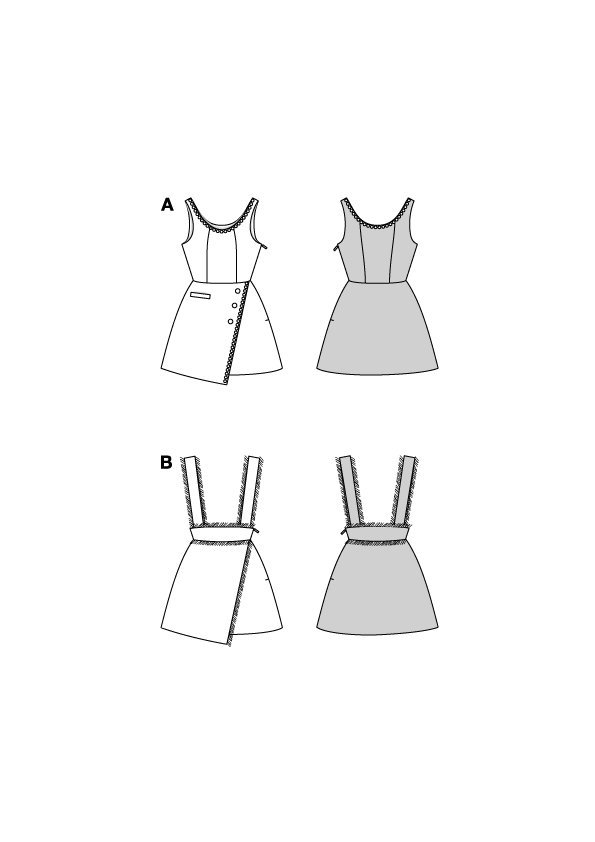 Naaipatroon Jurk Kids, Burda 9198, Nl/Dui/En/Fr