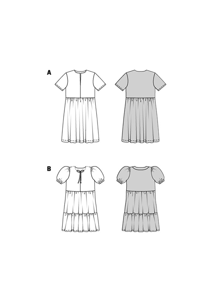 Patron Burda 9212 robe enfant, version papier, en français