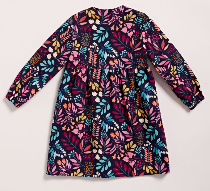 Patron Burda 9217 robe enfant, version papier, en français