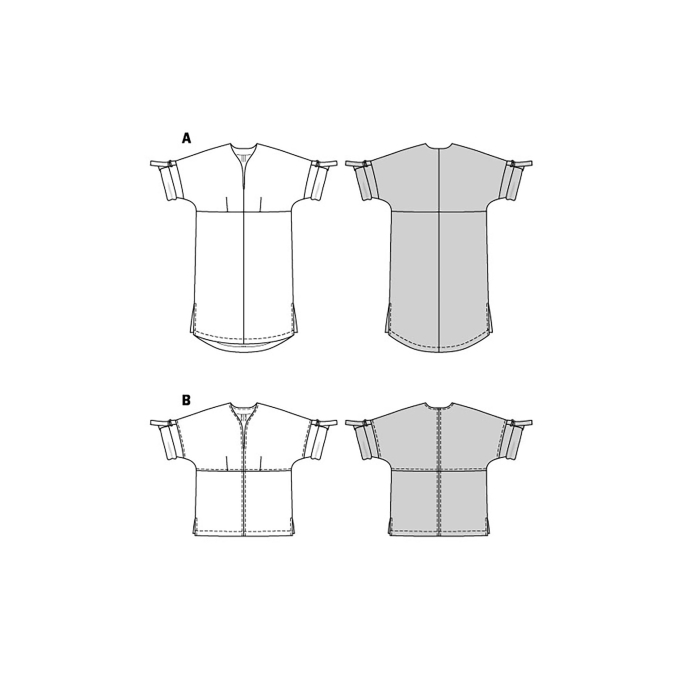 Naaipatroon jurk en blouse, Burda 5934, Nl/Dui/En/Fr
