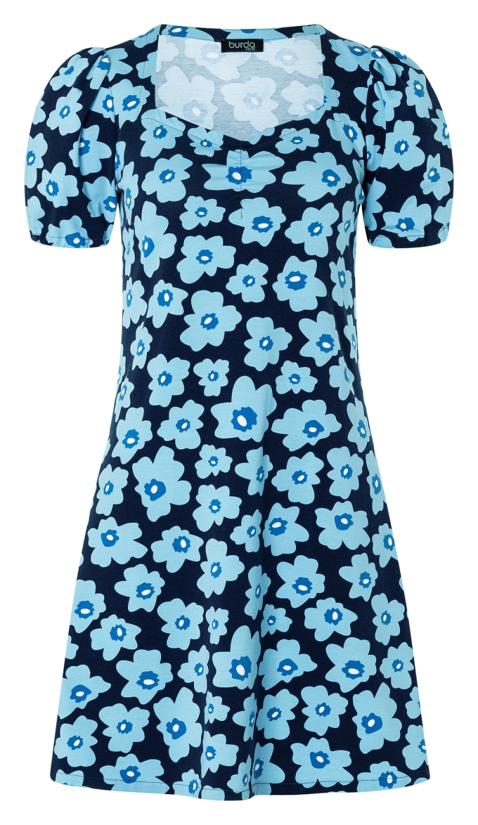 Patron Burda 9214 top / robe enfant, version papier, en français