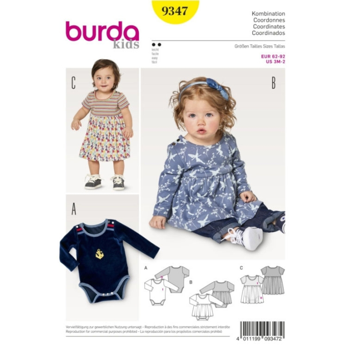 Patron Burda 9347 Combination, en français