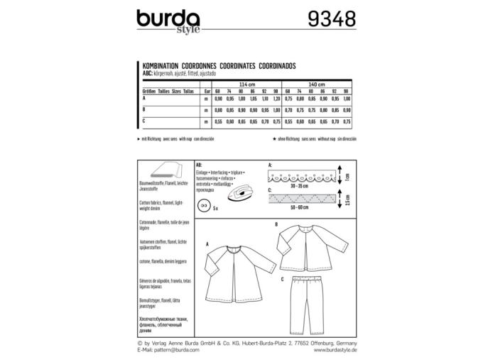 Patron Burda 9348 Combination, en français