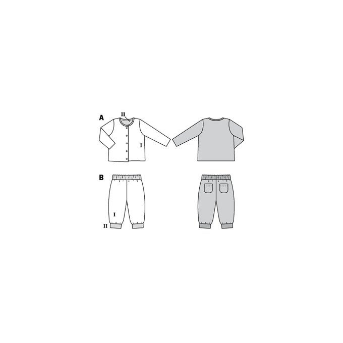 Naaipatroon combinatie, Burda Kids 9293, Dui/En/Fr