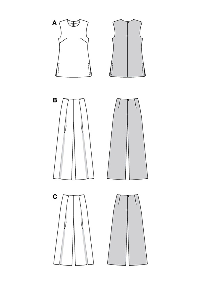 Naaipatroon Combinatie Dames Burda 5793, Nl/Dui/En/Fr