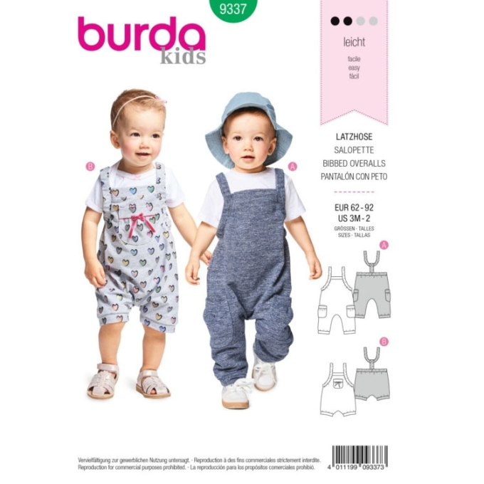 Patron Burda 9337 Salopette, en français