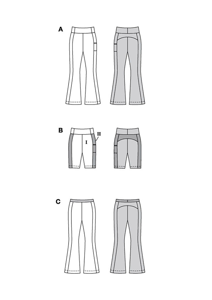 Patron Burda 5762 legging femme, version papier, en français
