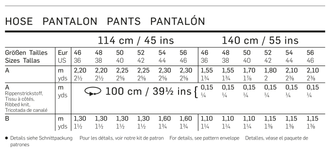 Patron Burda 6719 Pantalon pour l`homme, en français