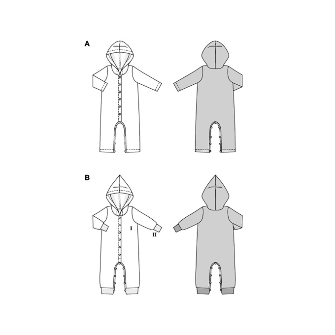 Naaipatroon Burda 9232, jumpsuit, Nl/Dui/En/Fr