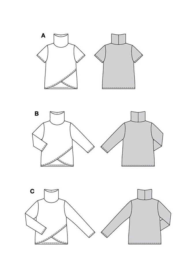 Naaipatroon Shirt Dames, Burda 5790, NL/EN/DE/FR