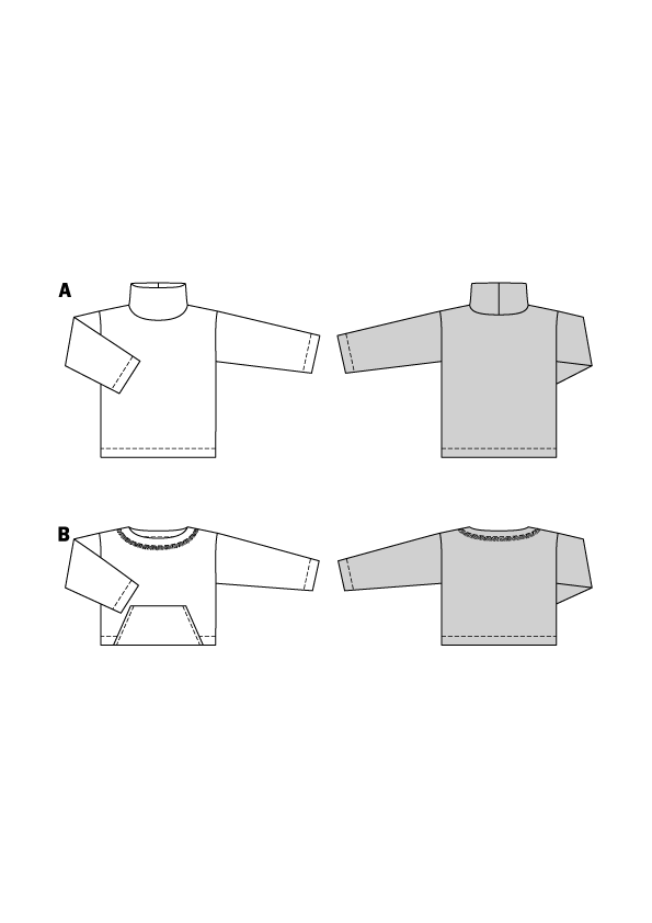 Schnittmuster Pullover, Burda 5710