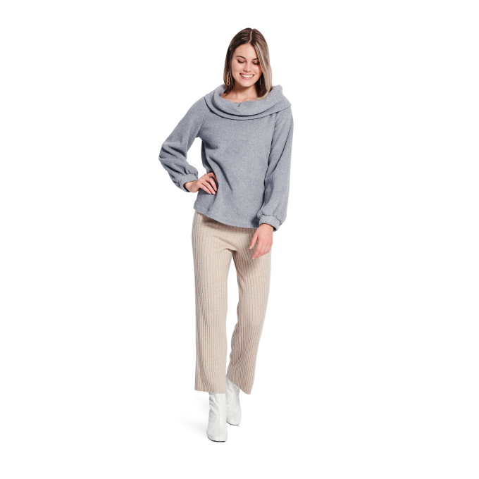 Naaipatroon Burda 5858, trui, Dui/En/Fr