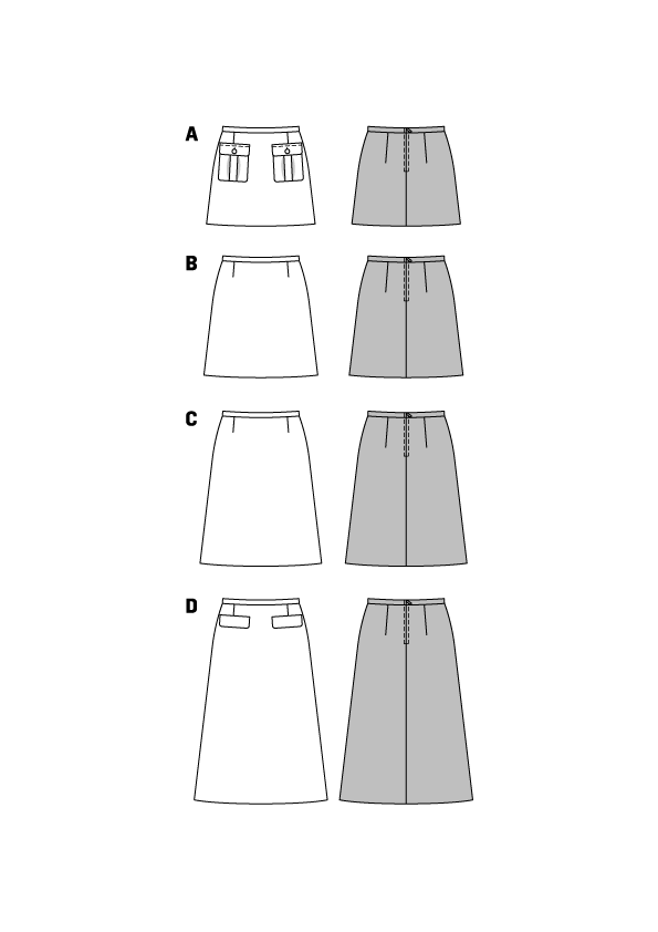 Patron Burda 6681 Jupe, en français