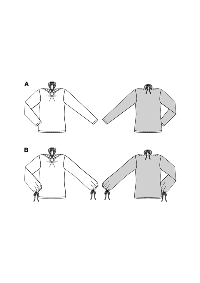 Naaipatroon Burda 5752 Shirt, Nl/Dui/En/Fr