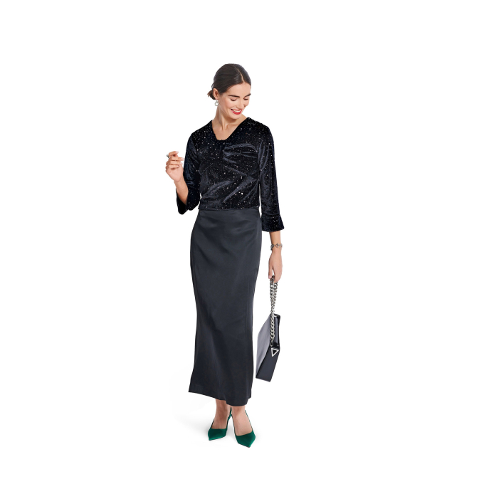 Naaipatroon shirt, Burda 5886,  Nl/Dui/En/Fr
