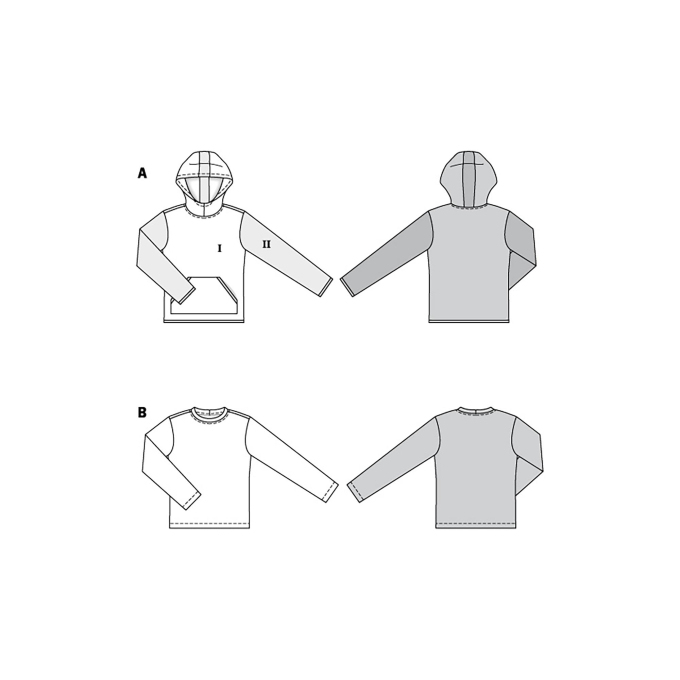 Naaipatroon shirt, Burda 6064, Nl/Dui/En/Fr