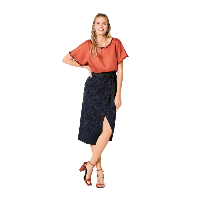 Naaipatroon shirt, Burda 6204, Nl/Dui/En/Fr