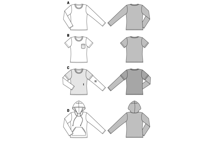 Schnittmuster Shirt, Burda 6602