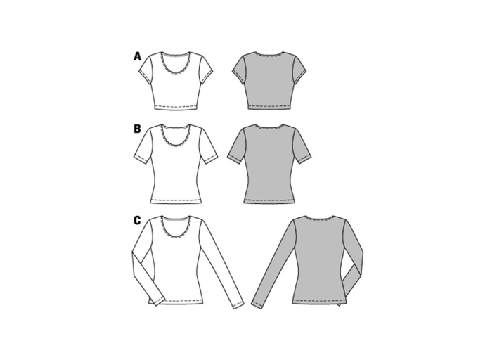 Naaipatroon shirt, Burda 6820, Nl/Dui/En/Fr