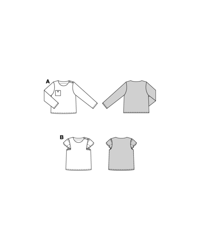 Patron Burda 9227 t-shirt enfant, version papier, en français