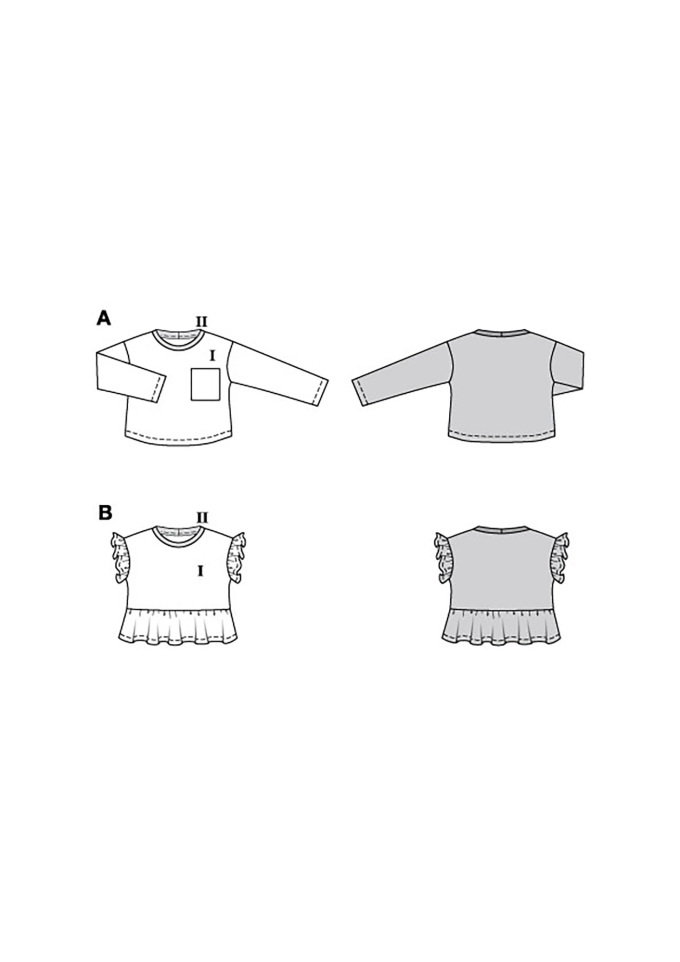 Patron Burda 9223 t-shirt enfant, version papier, en français