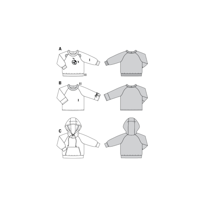 Patron Burda Kids 9308 Sweater, en français