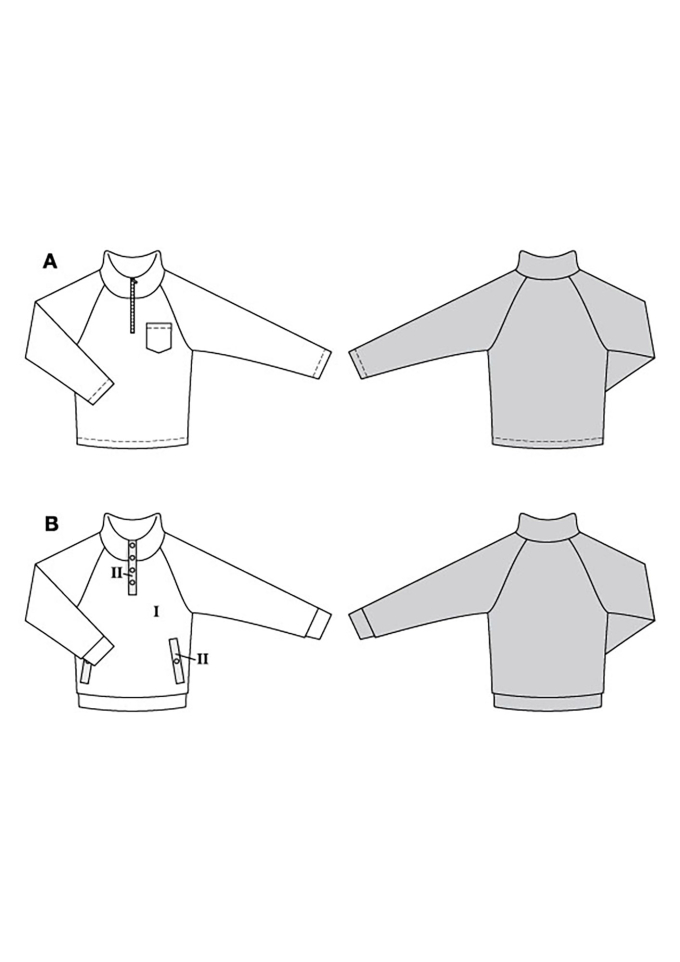 Naaipatroon Sweater Heren, Burda 5791, Nl/Dui/En/Fr