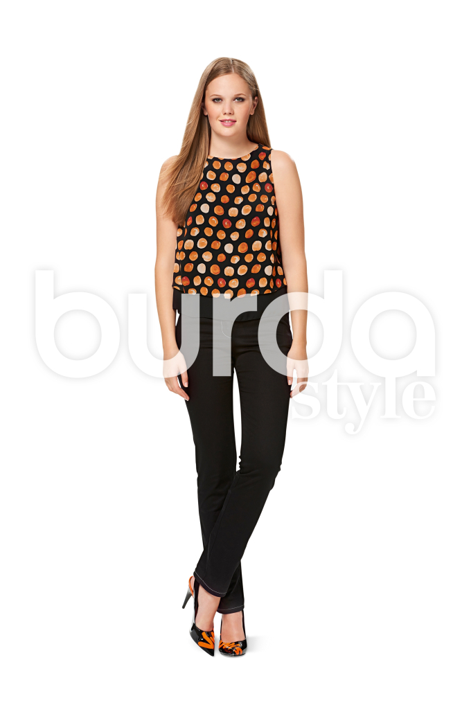 Patron Burda 6541 Top, robe, sans manches, en français