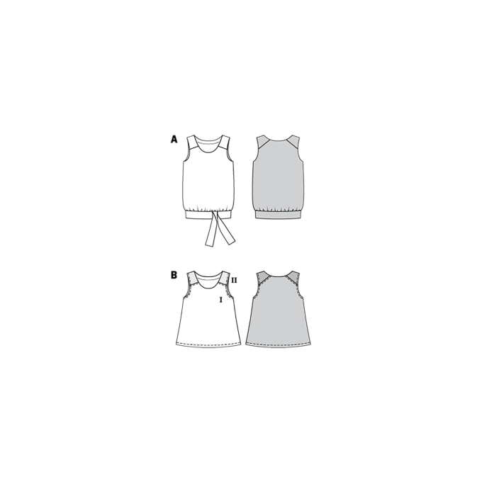Naaipatroon top, Burda 6201, Dui/En/Fr