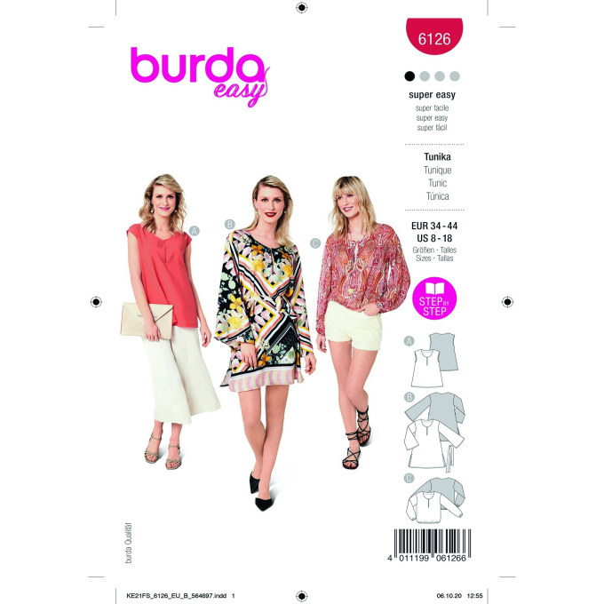 Tuniek, Burda 6126